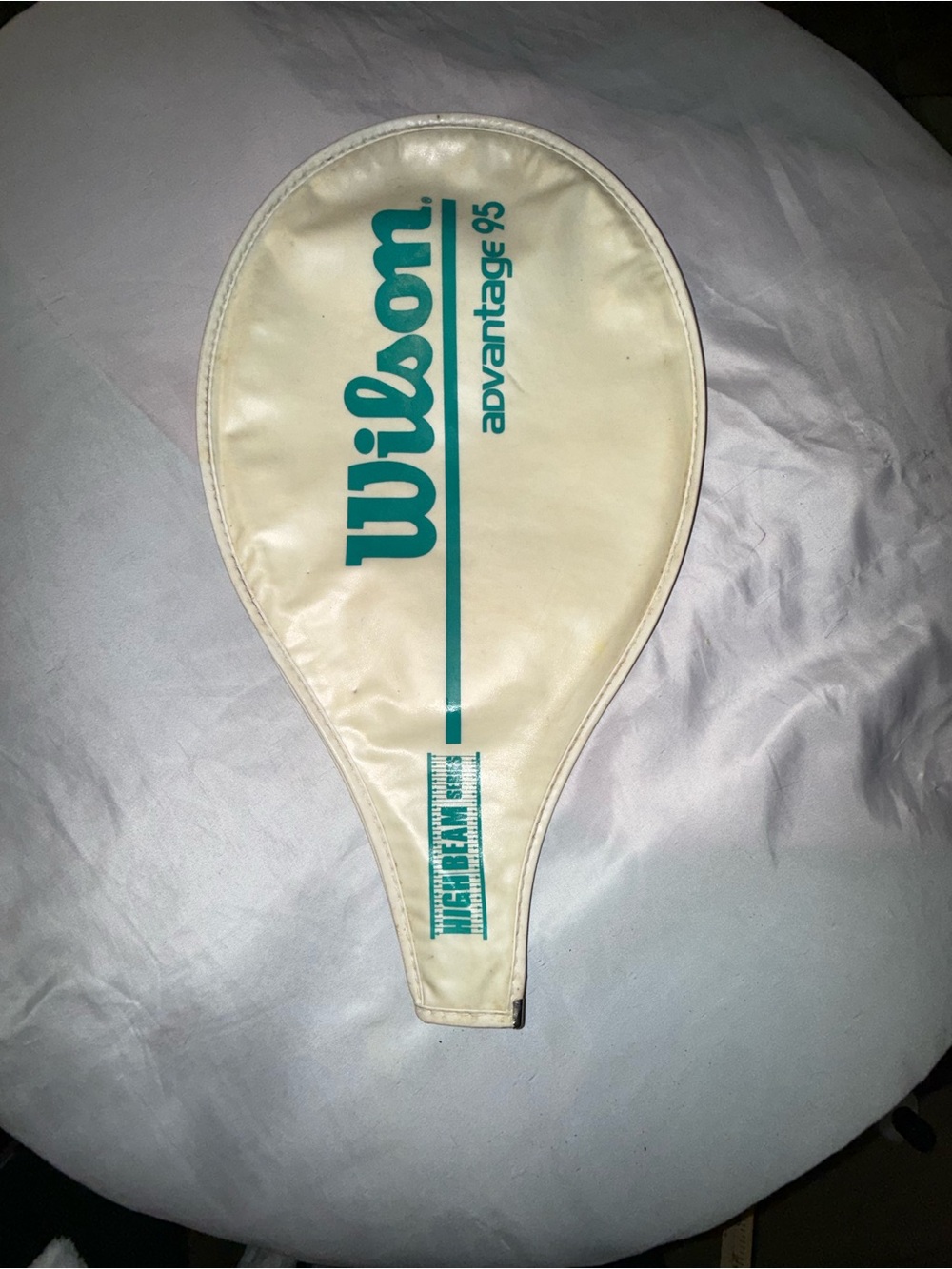 Wilson Teal Logo Cream Tennis Racket Cover